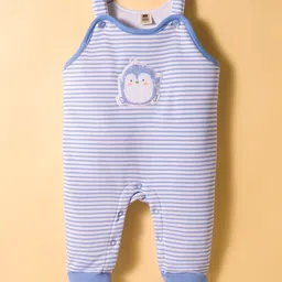 ToffyHouse Knit Full Sleeves Footed Winter Wear Sleepsuit With Animal Print - Blue image 4