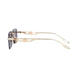FUNGLASSES Unisex UV Protected Rectangle Rimless Sunglass 444 CHERY NEW RIMLES GOLD BLACK image 4