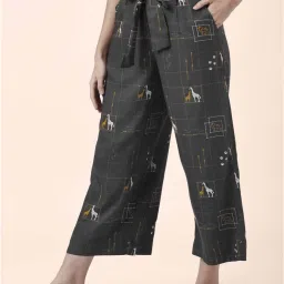 Akkriti by Pantaloons Charcoal Grey Printed Culottes image 3