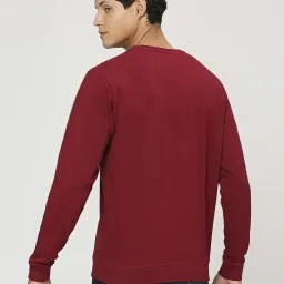 Pepe Jeans Burgundy Red Cotton Regular Fit Printed Sweatshirt image 2