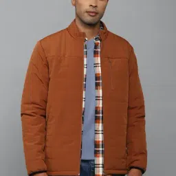 Allen Solly Dark Orange Regular Fit Mock Collar Jacket-image-47