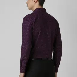 Peter England Purple Slim Fit Checks Shirt image 2