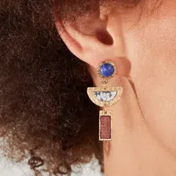 Accessorize London Stone Mixed Shape Dangler Earrings-image-0