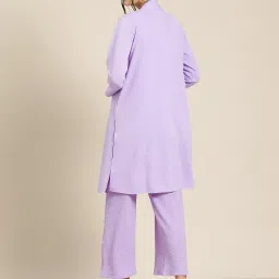 Qurvii Purple Long Shrug With Pants image 2