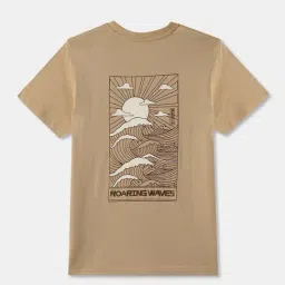 R&B Boys Beige Cotton Printed T-Shirt image 2