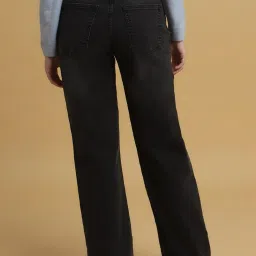 Forever 21 Black Cotton Mid Rise Jeans image 2