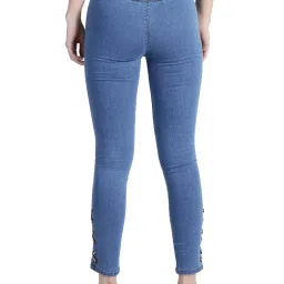 Miss Chase Blue Super Skinny Fit Jeggings image 2