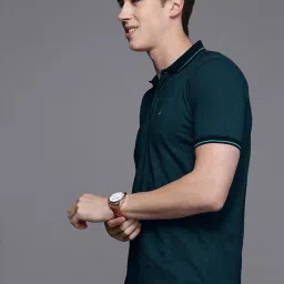 Allen Solly Navy Cotton Regular Fit Polo T-Shirt image 3