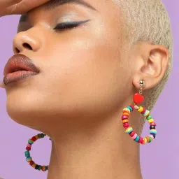 Sohi Gold Plated Party Designer Stone Drop Earrings image 2