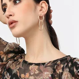 Sohi Gold Plated Designer Party Drop Earrings image 2