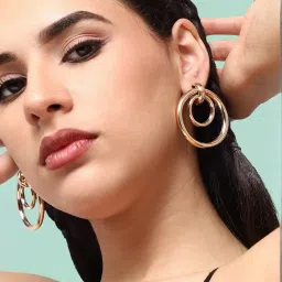 Sohi Gold Plated Party Designer Drop Earrings image 2