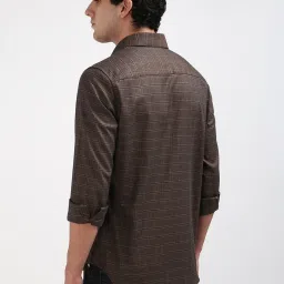 Calvin Klein Maroon Cotton Slim Fit Checks Shirt image 2