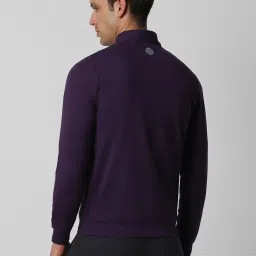 Van Heusen Purple Regular Fit Printed Jacket image 2