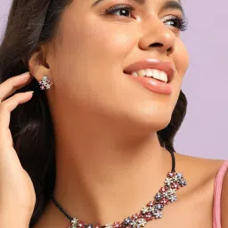 Sohi Multicolor Floral Jewellery Set image 2