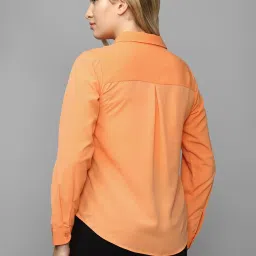 Allen Solly Orange Regular Fit Shirt image 2