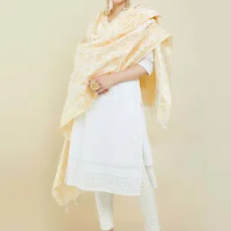 Soch Off-White Woven Pattern Dupatta image 1