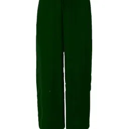 PATRORNA Dark Green Cotton Blend Regular Fit Mid Rise Capris image 3