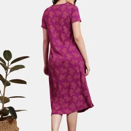 Zivame Purple Printed Night Dress image 2