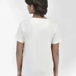 Crimsoune Club Kids Red & White Color Block T-Shirt image 2