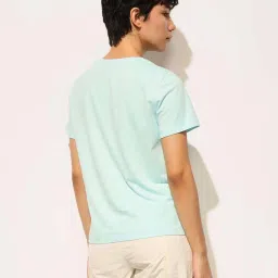 Only Blue Cotton Print T-Shirt image 2