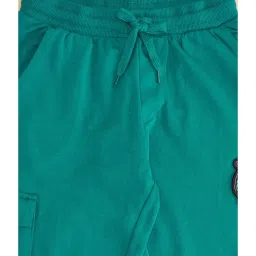 Pantaloons Junior Teal Printed Trackpants image 3