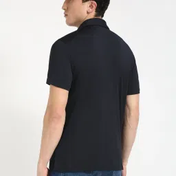 Tommy Hilfiger Navy Cotton Regular Fit Polo T-Shirt image 2