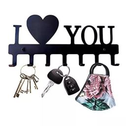 Atom Metal I Love You Black Key Holder, WH007-BLK (Pack of 2)-picture-6
