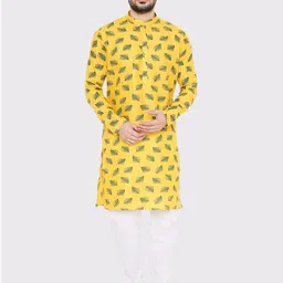 Maharaja Ethnic Motifs Printed Mandarin Collar Straight Kurta image 1