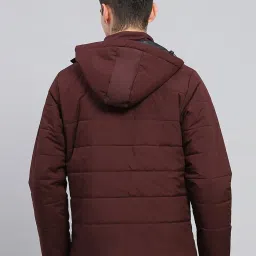 Monte Carlo Wine Regular Fit Quilted Hooded Jacket image 2