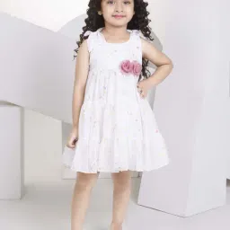 Peppermint Girls White Printed Dress-picture-12