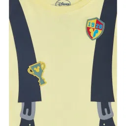 Pantaloons Junior Light Yellow Printed Full Sleeves T-Shirt image 3