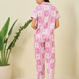 Sweet Dreams Pink Floral Printed Pyjama Set image 2