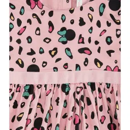 Pantaloons Junior Light Pink Printed Dress image 3