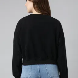 showoffff SHOWOFF Black Regular Fit Sweatshirt image 2