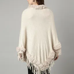 showoffff SHOWOFF Beige Regular Fit Poncho image 2