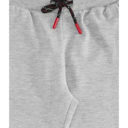 Pantaloons Junior Grey Melange Graphic Print Trackpants image 3