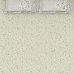 SPACES Bohemia Mystic Blue Cotton 144 TC Double Size Bedsheet With Pillow Covers image 3