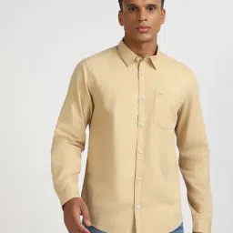 Lee Beige Cotton Slim Fit Shirt-image-32