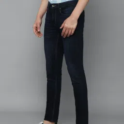 Louis Philippe Jeans Navy Cotton Slim Fit Jeans image 3