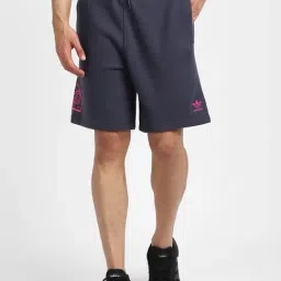 Adidas Originals Navy Printed Shorts-image-3