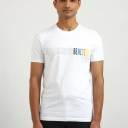 United Colors of Benetton White Regular Fit Crew T-Shirt-picture-29
