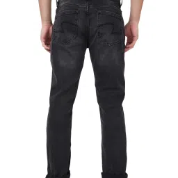 Spykar Black Regular Fit Lightly Washed Jeans image 2