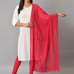 Aurelia Pink Cotton Woven Pattern Dupatta-picture-15