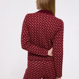 Cover Story Maroon Printed Sweater image 2