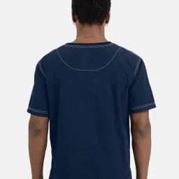 Bene Kleed Blue Relaxed Fit Cotton Crew T-Shirt image 2