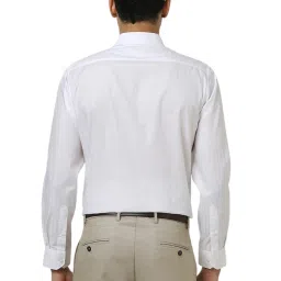 Van Heusen White Cotton Regular Fit Striped Shirts image 2