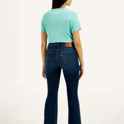 Levi's Women's High Rise 726 Flared Fit Navy Jeans image 2