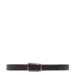 Hidesign Olivier Melb Ranch Black & Tan Leather Solid Reversible Belt image 3