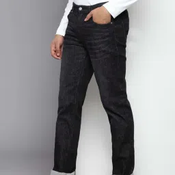 Calvin Klein Black Cotton Straight Fit Jeans image 3