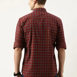 Burnt Umber Red Regular Fit Check Shirt image 2